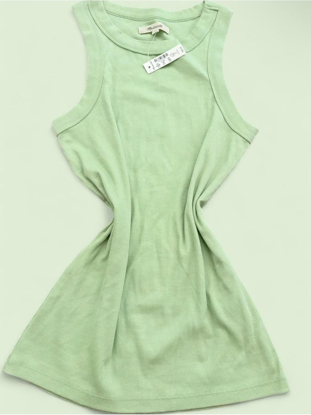 Madewell Mint Ribbed Crewneck Tank